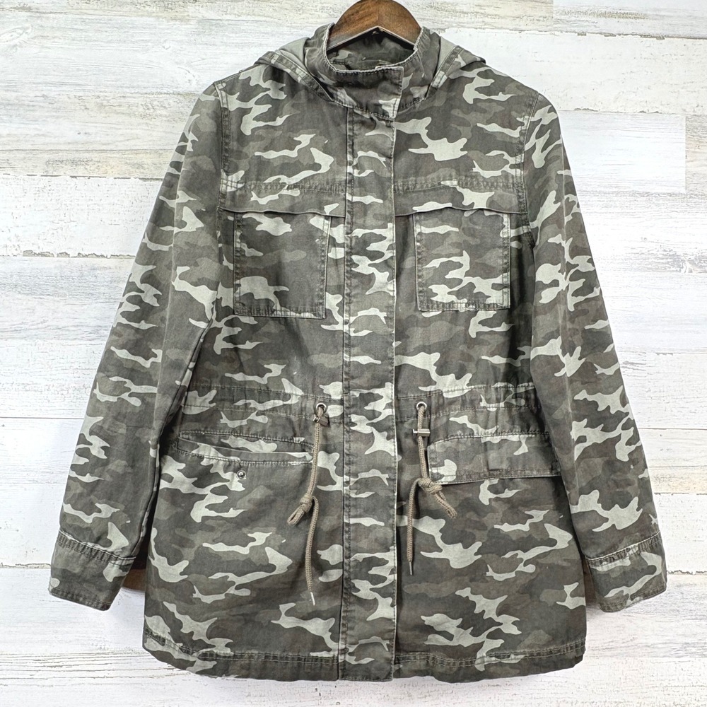 Universal Thread Anorak Jacket Women Medium Green Camo Utility Gorpcore